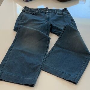 NYDJ Women's Blue Flare Jeans, Teresa Jean, Plus Size 14W, Inseam 28"